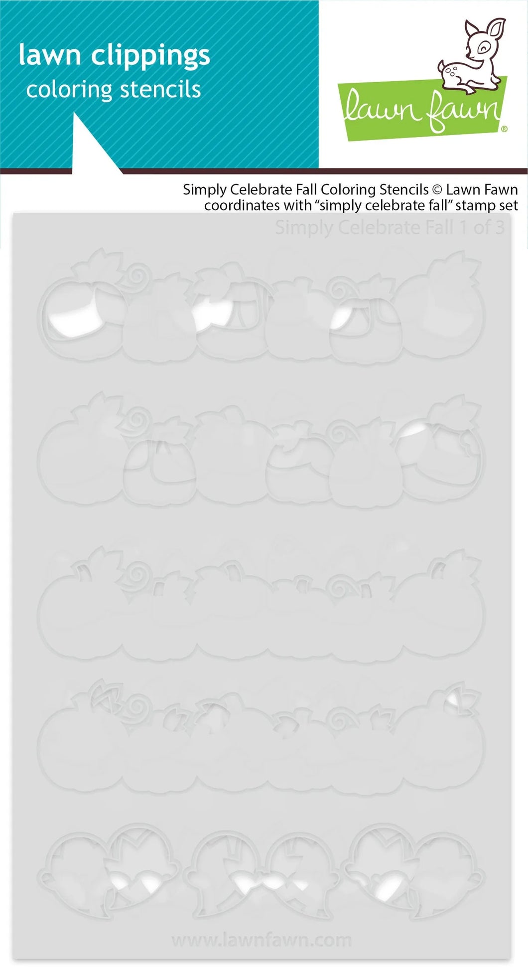 Stencils: Lawn Fawn-Simply Celebrate Fall Coloring Stencils