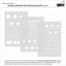 Load image into Gallery viewer, Stencils: Lawn Fawn-Simply Celebrate Fall Coloring Stencils
