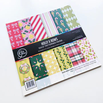 12x12 Paper: Catherine Pooler Designs-Holly & Bows Patterned Paper