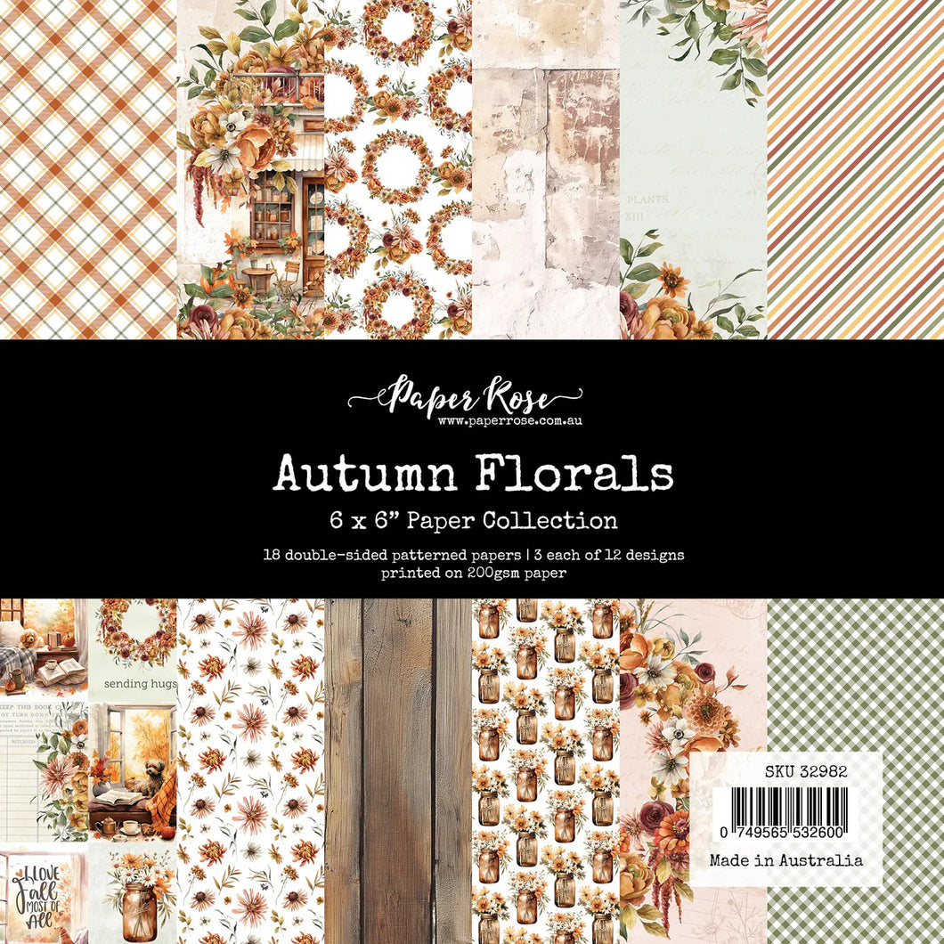 6x6 Paper: Paper Rose Studio-AUTUMN FLORALS 6X6 PAPER COLLECTION