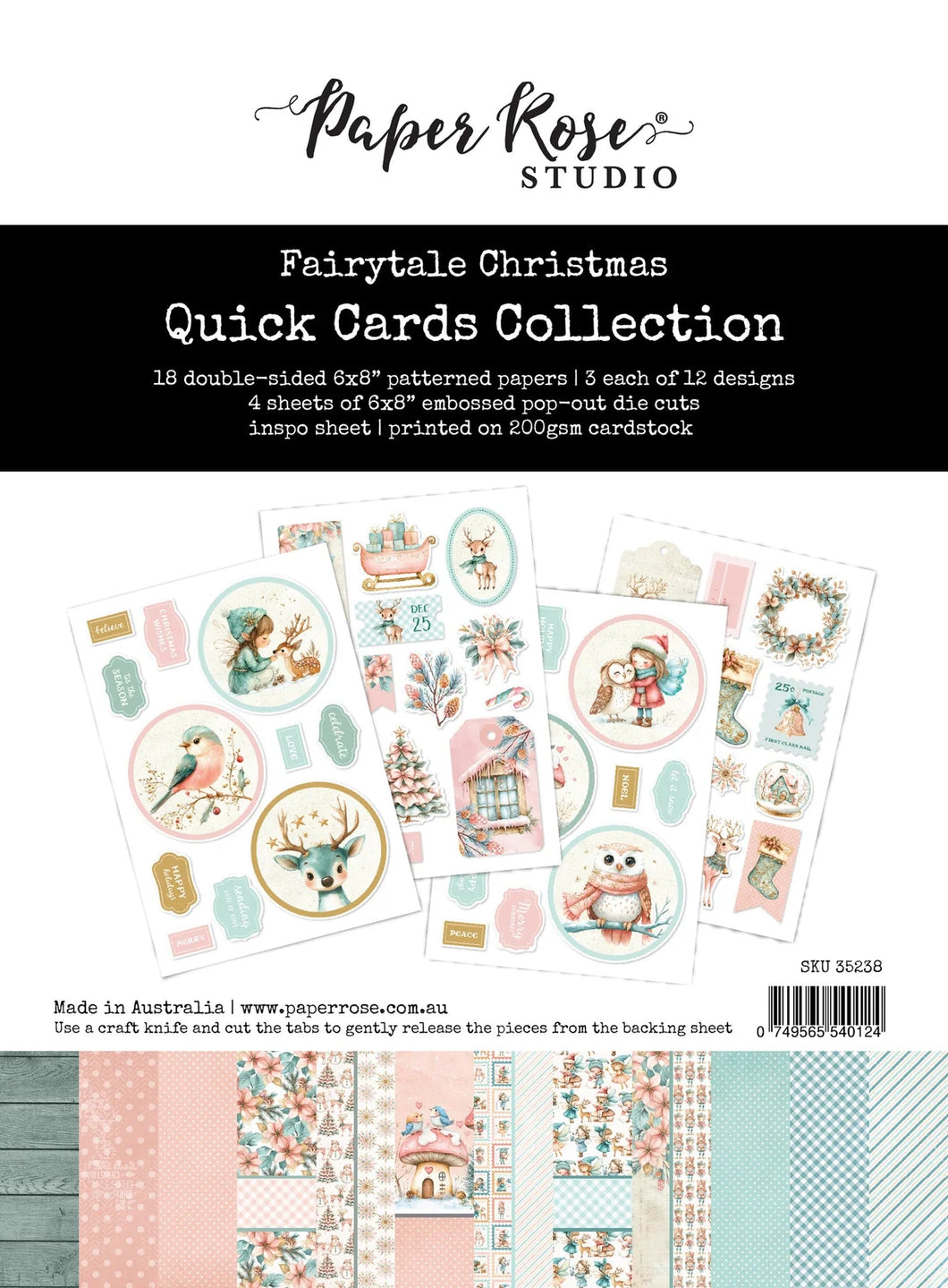 Card Kit: Paper Rose Studio-Fairytale Christmas 6x8
