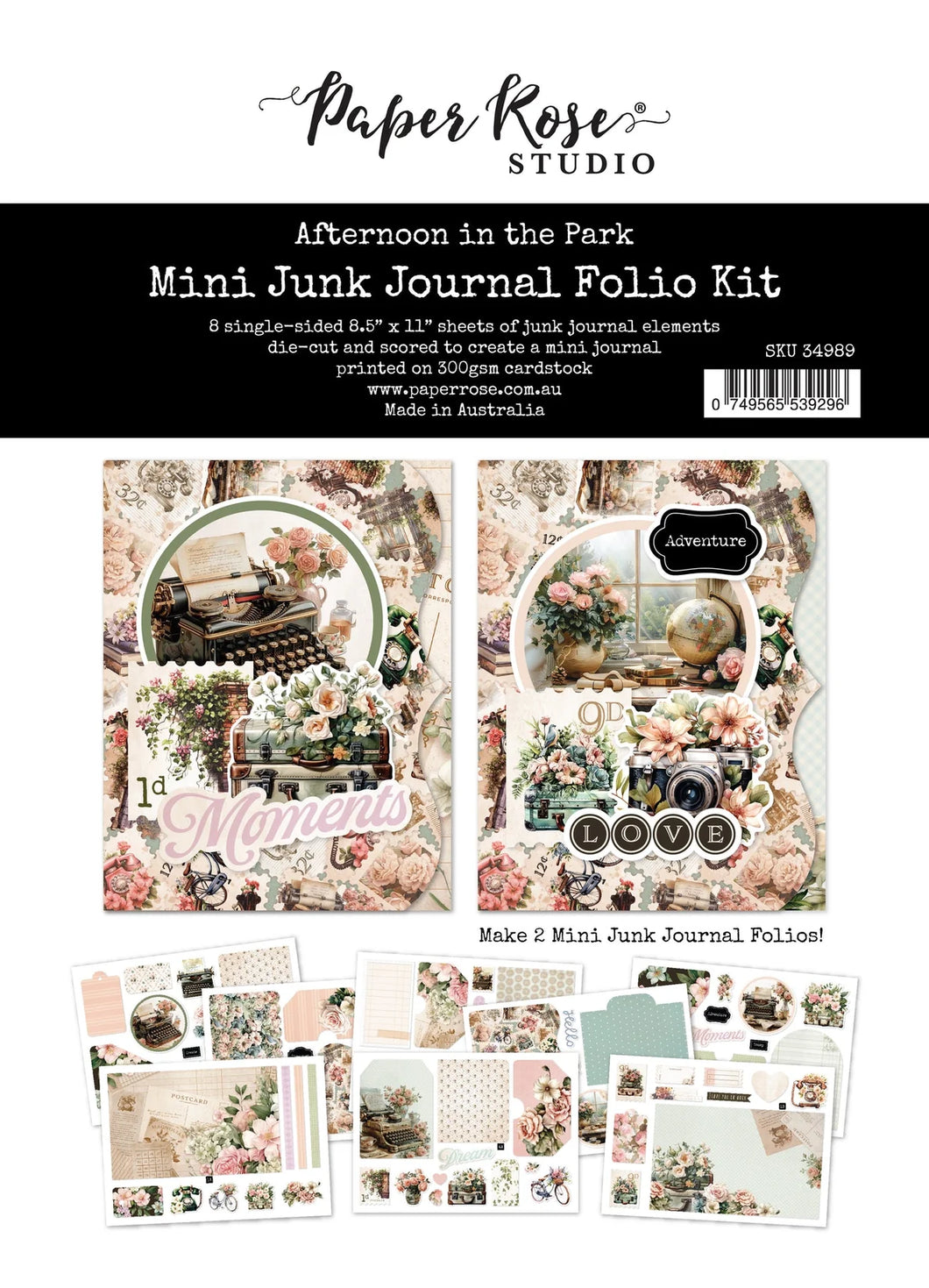 Mini Album: Paper Rose Studio-Afternoon in the Park 8.5