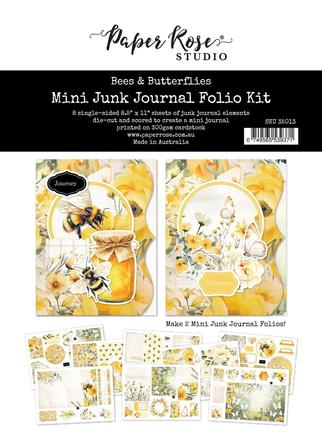Mini Albums: Paper Rose Studio-Bees and Butterflies 8.5