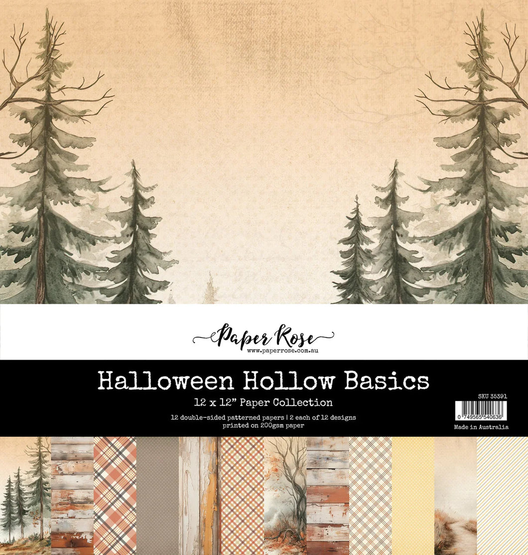 12x12 Paper: Paper Rose Studio-Halloween Hollow Basics Paper Collection