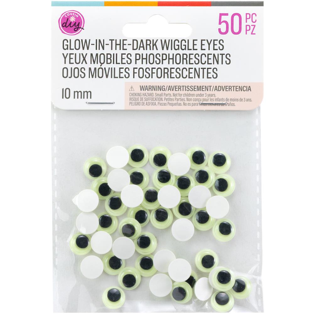 Embellishments: CousinDIY-Glow In The Dark Wiggle Eyes 10mm 50/Pkg