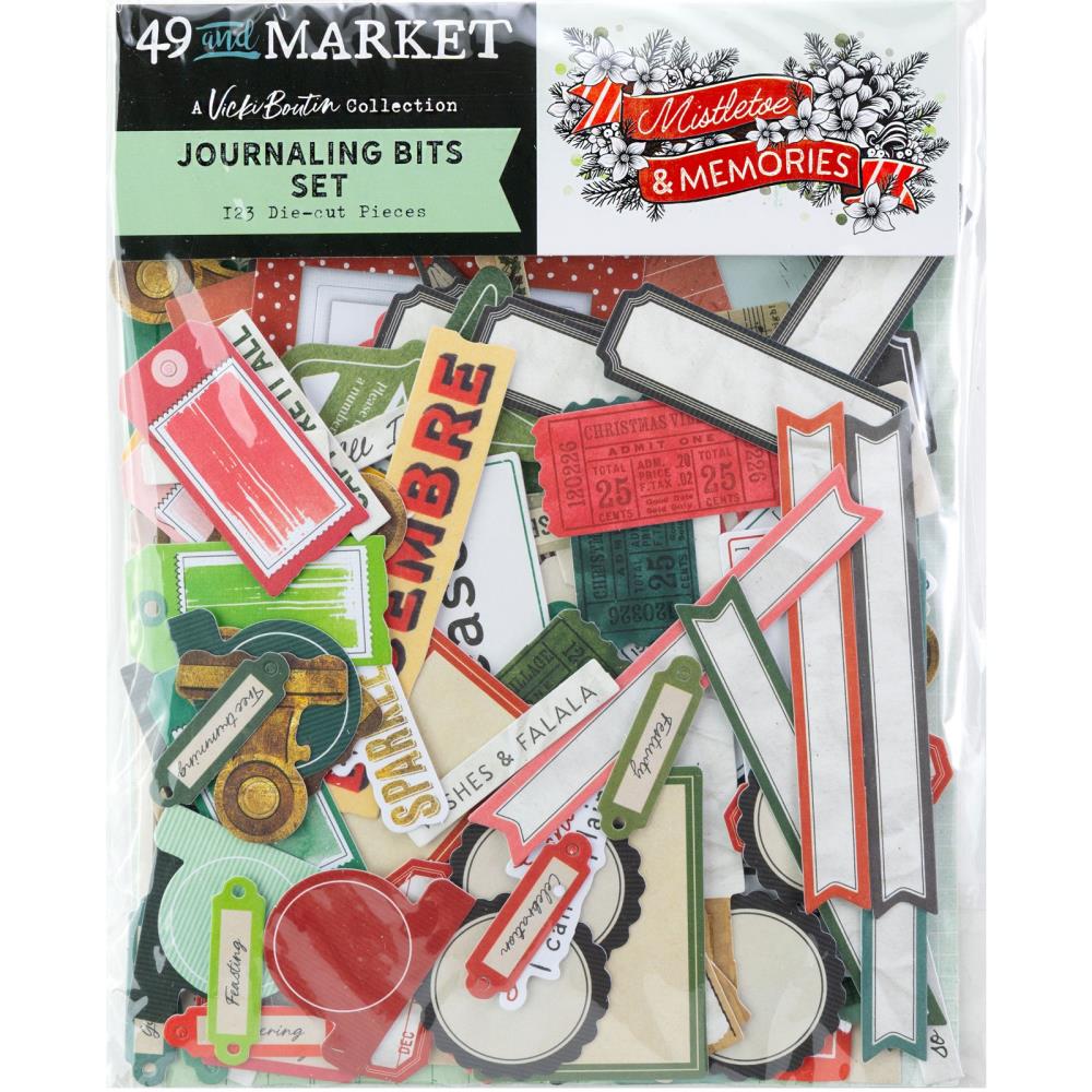 Embellishments: 49 And Marketing-Die Cuts-Journaling-Mistletoe And Memories