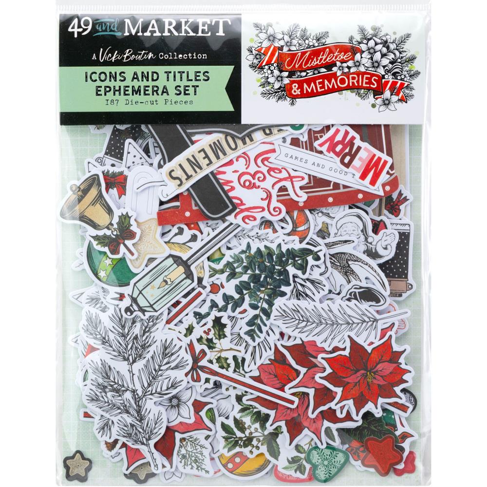Embellishments: 49 And Marketing Die Cuts-Icons-Mistletoe And Memories