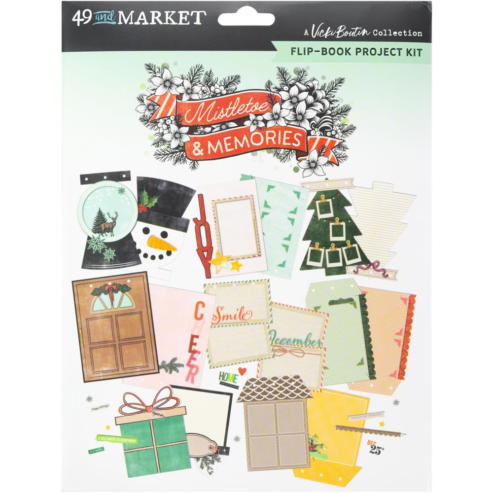 Mini Album:49 And Market-Flip Book Kit-Mistletoe And Memories