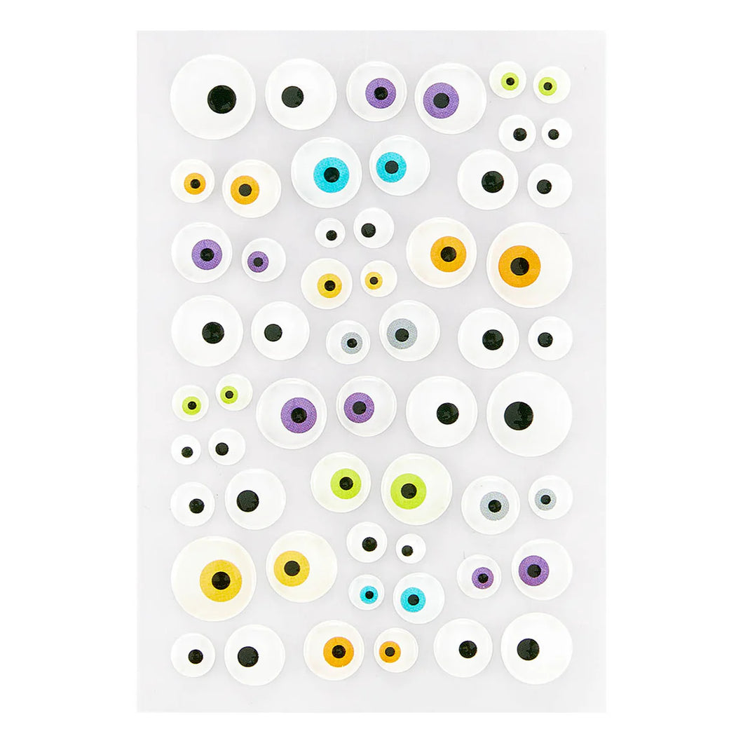 Embellishments: Spellbinders-MONSTER EYES ENAMEL STICKERS