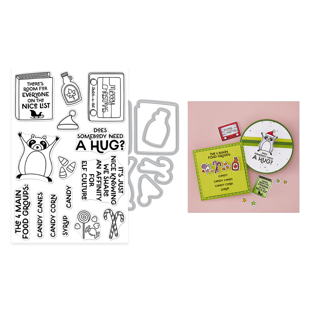 Stamp and Dies: HERO ARTS-ELF CULTURE SET FROM THE YULE FUEL COLLECTION