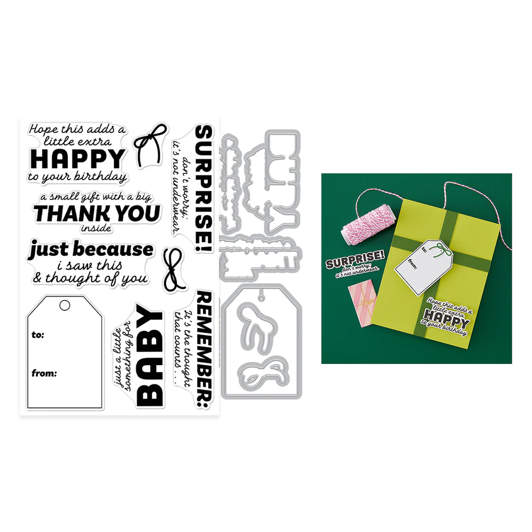 Stamp & Die Combo:Hero Arts-JUST BECAUSE STAMP & CUT SET