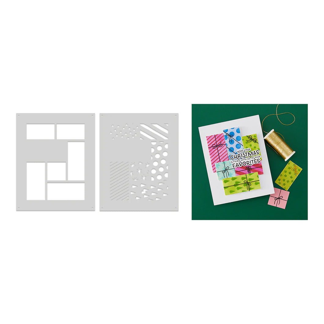 Stencils: Hero Arts-GIFTWRAP LAYERING STENCILS