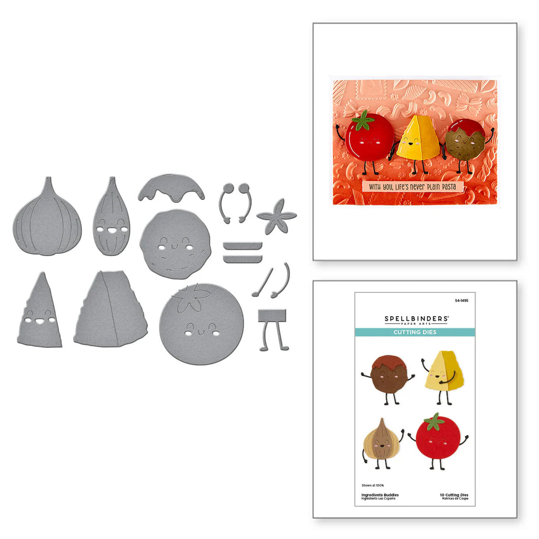 Cutting Dies: Spellbinders-INGREDIENTS BUDDIES ETCHED DIES-BUON APPETITO COLLECTION