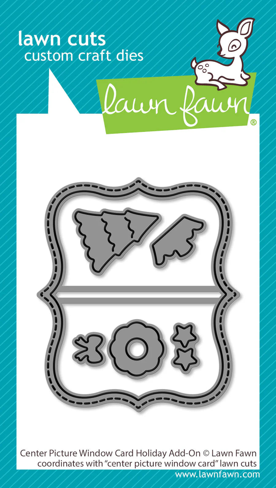 Dies: Lawn Fawn Center Picture Window Card Holiday Add-On
