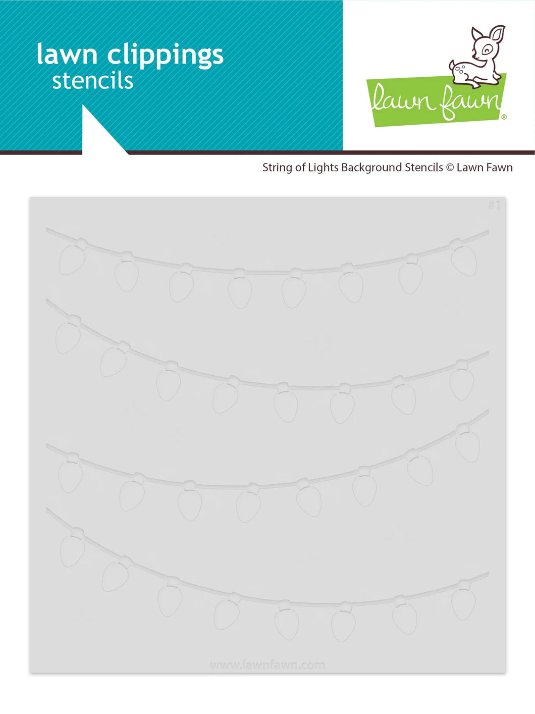 Stencils: Lawn Fawn-String of Lights Background Stencils
