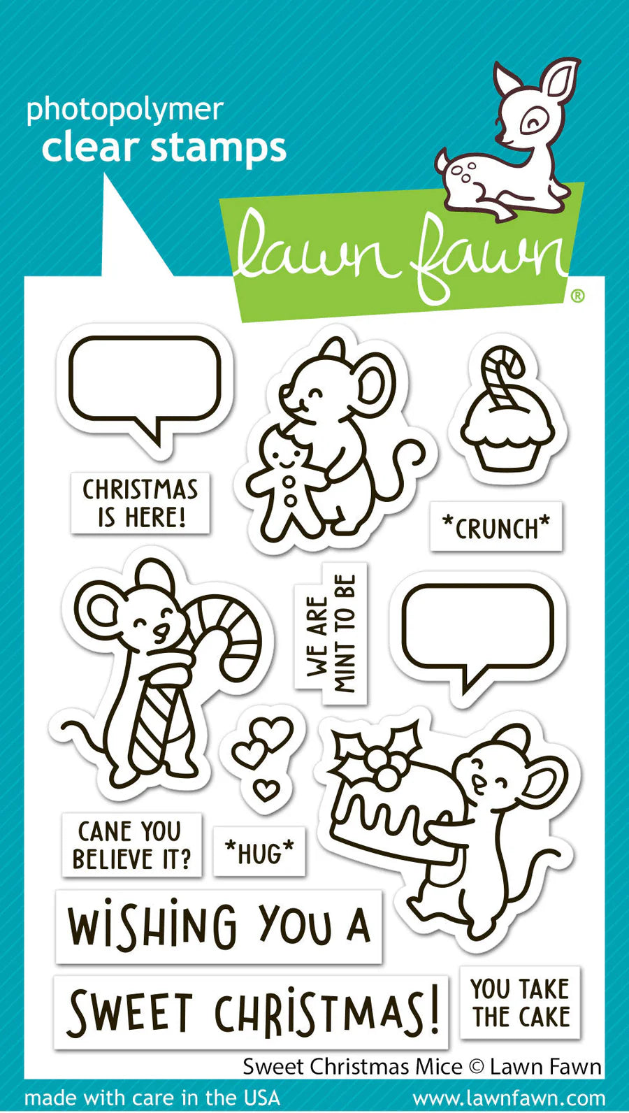 Stamps: Lawn Fawn-Sweet Christmas Mice