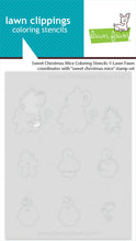 Load image into Gallery viewer, Stencils: Lawn Fawn-Sweet Christmas Mice Coloring Stencils
