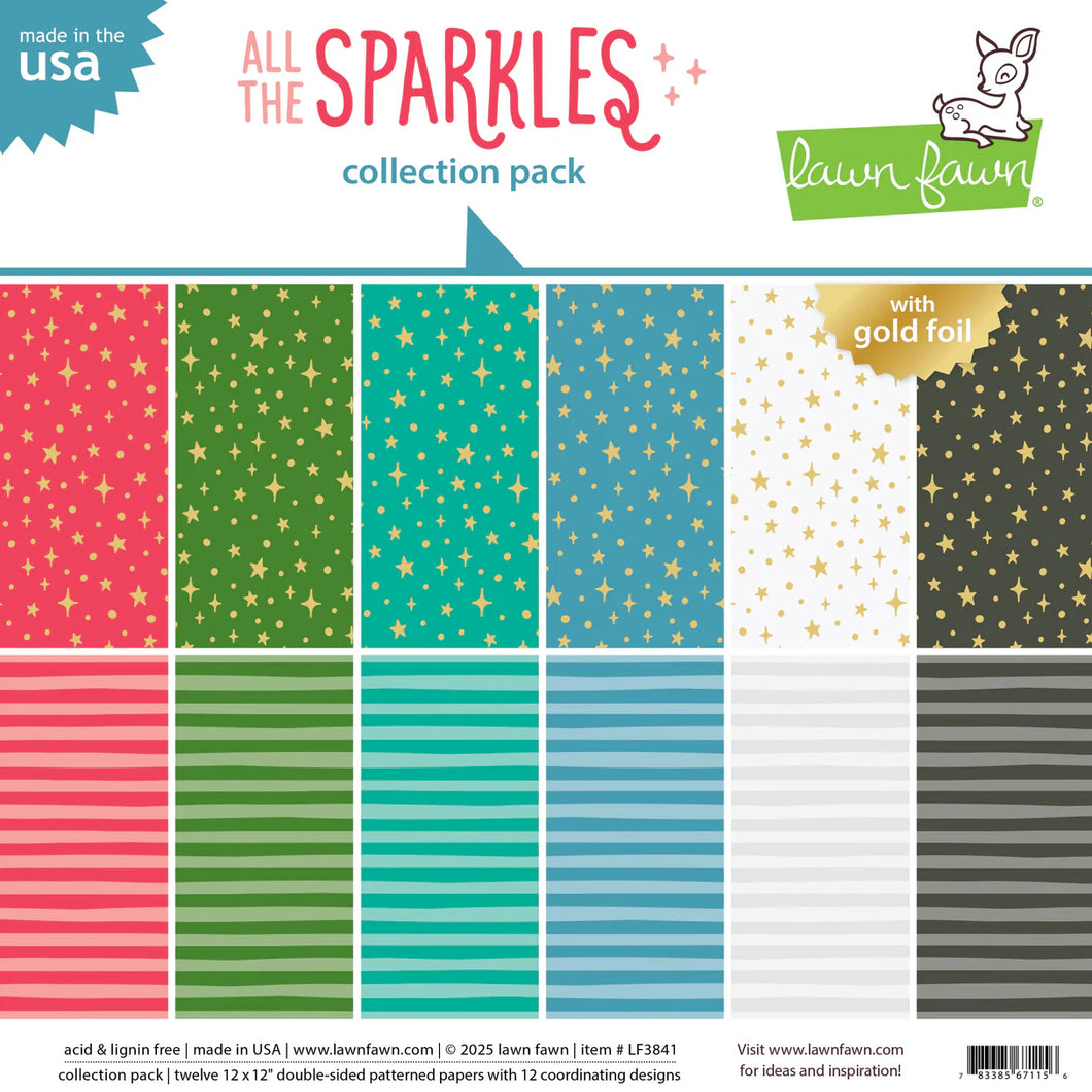12x12 Paper: Lawn Fawn-All The Sparkles Collection Pack