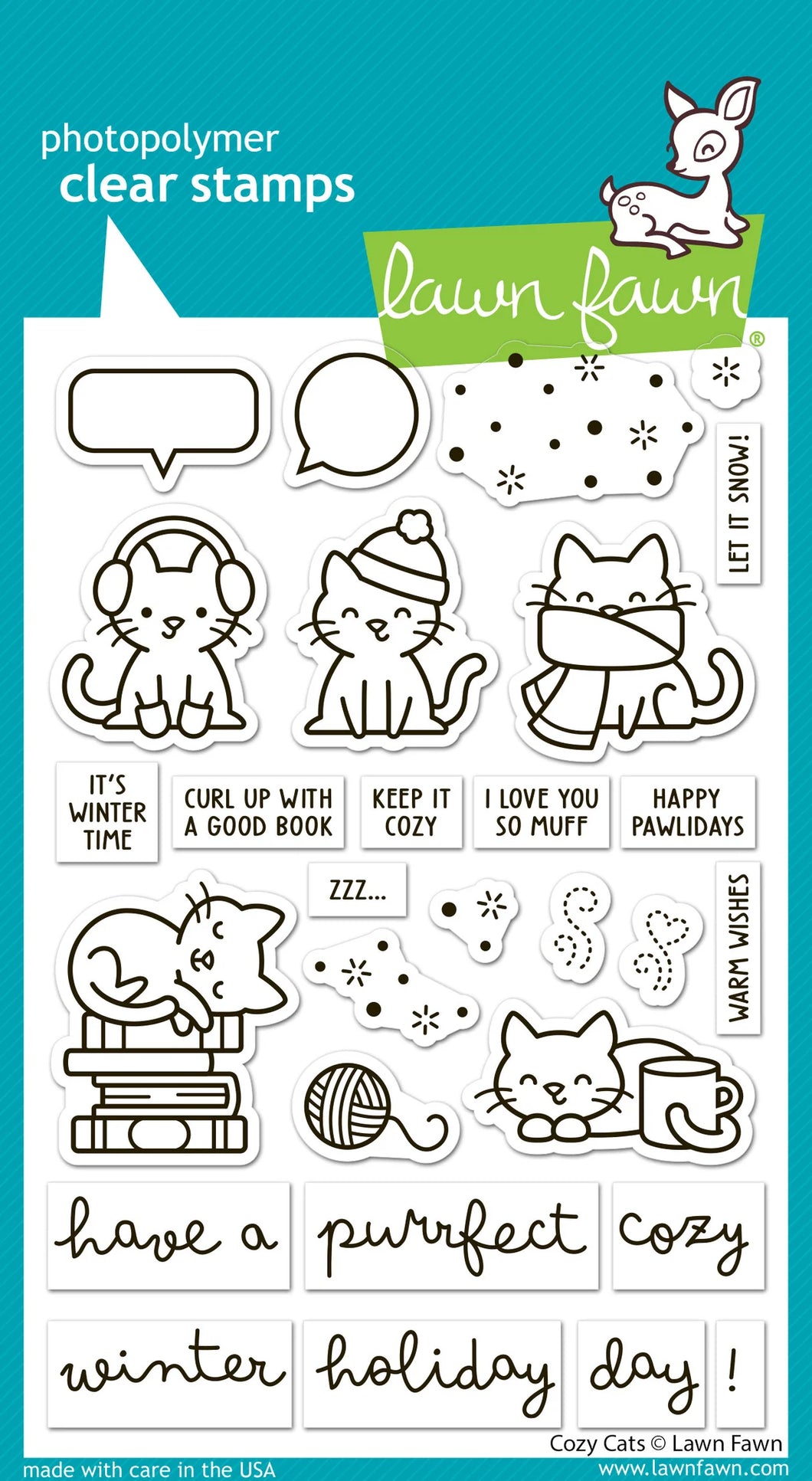 Stamps: Lawn Fawn-Cozy Cats