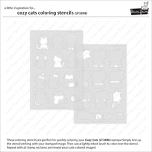 Load image into Gallery viewer, Stencils: Lawn Fawn-Crazy Cats Coloring Stencils
