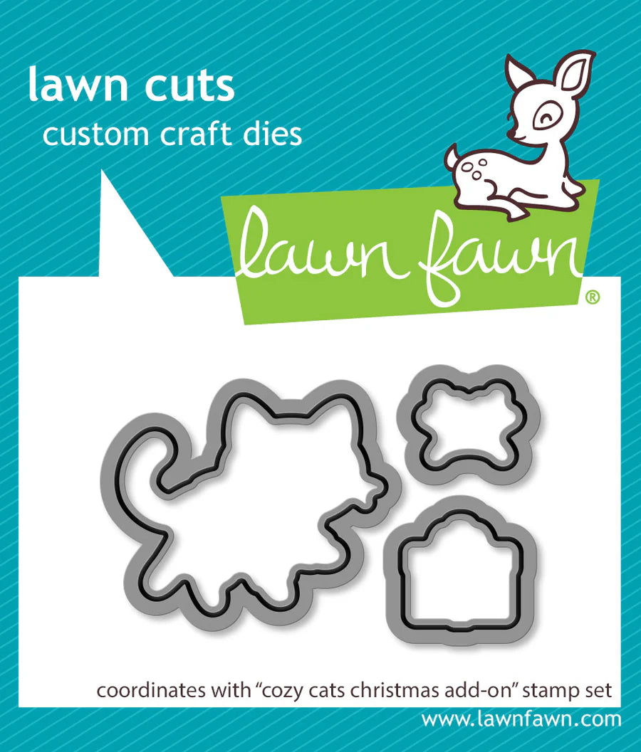 Dies: Lawn Fawn-Cozy Cats Christmas Add-On