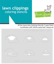 Load image into Gallery viewer, Stencils: Lawn Fawn-All The Santa Hats Coloring Stencils
