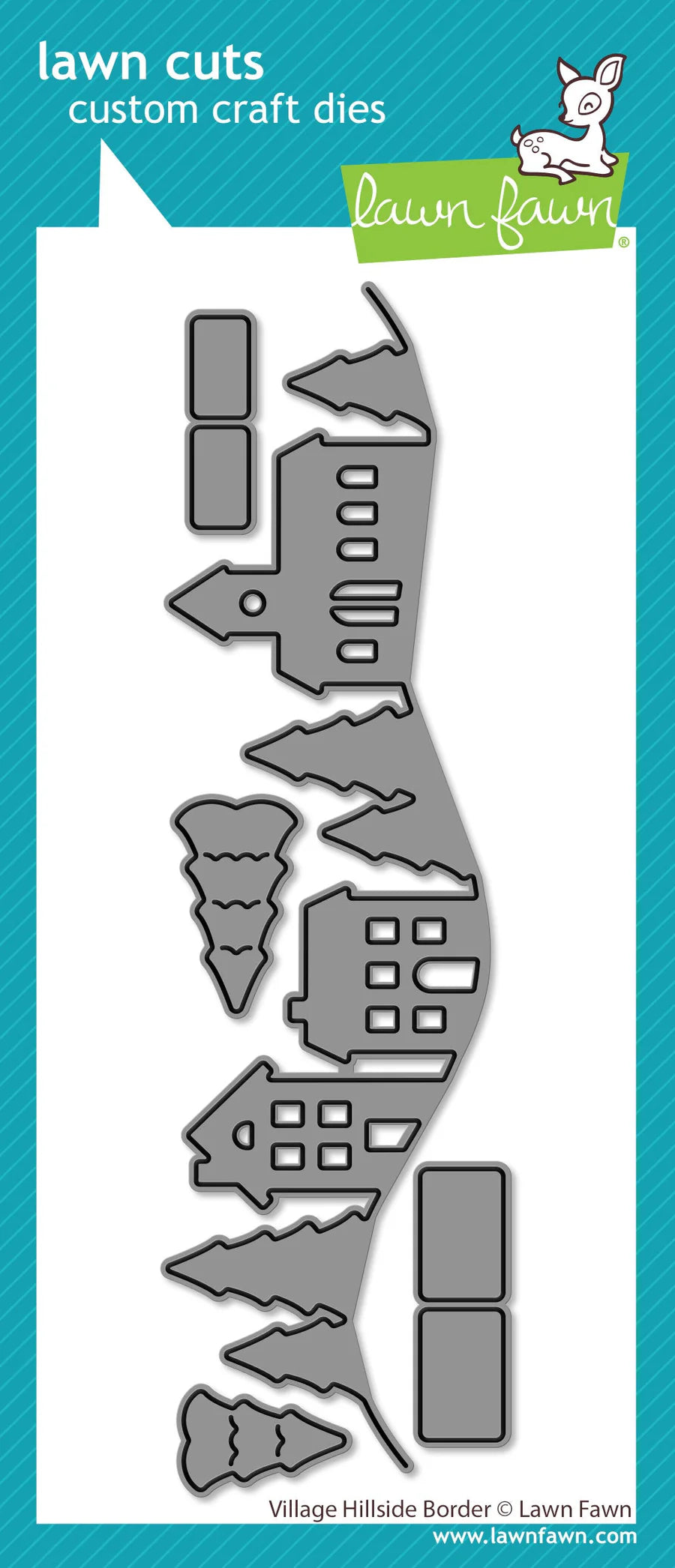 Dies: Lawn Fawn-Village Hillside Border