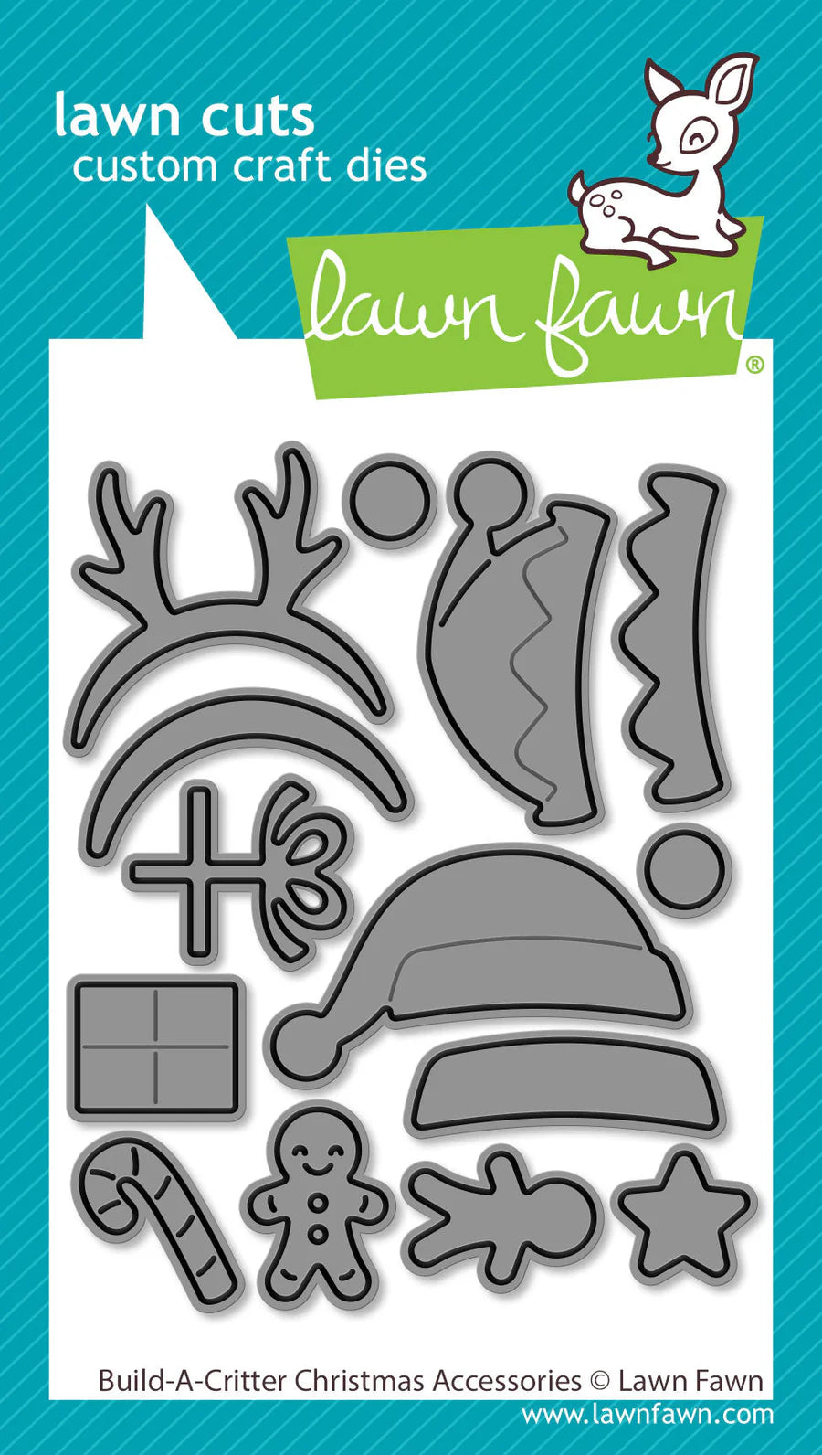 Dies: Lawn Fawn-Build-a-Critter Christmas Accessories