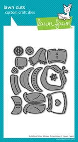 Dies: Lawn Fawn-Build A Critter Winter Accessories