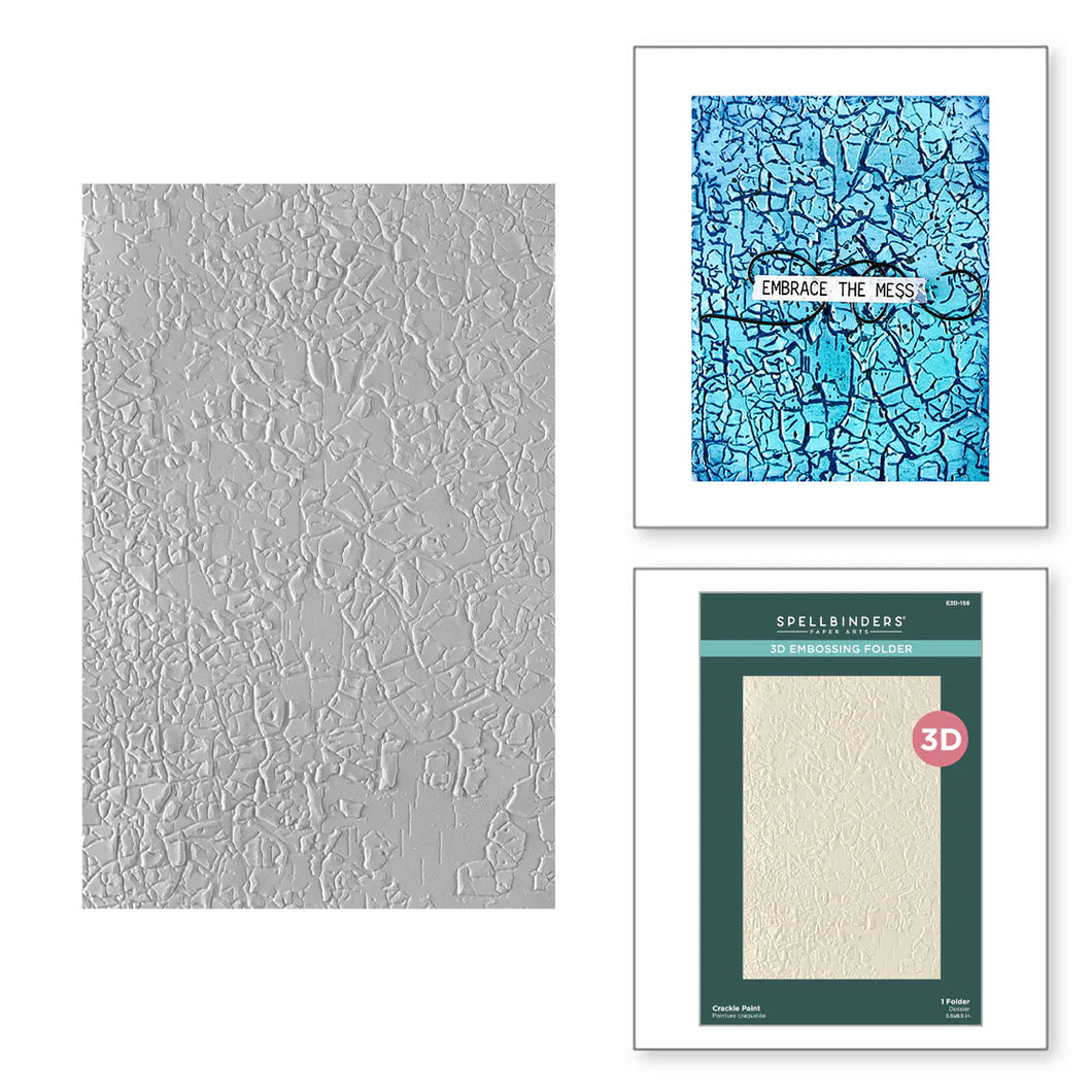 Embossing Folders: Spellbinders-Crackle Paint 3D Emossing Folder