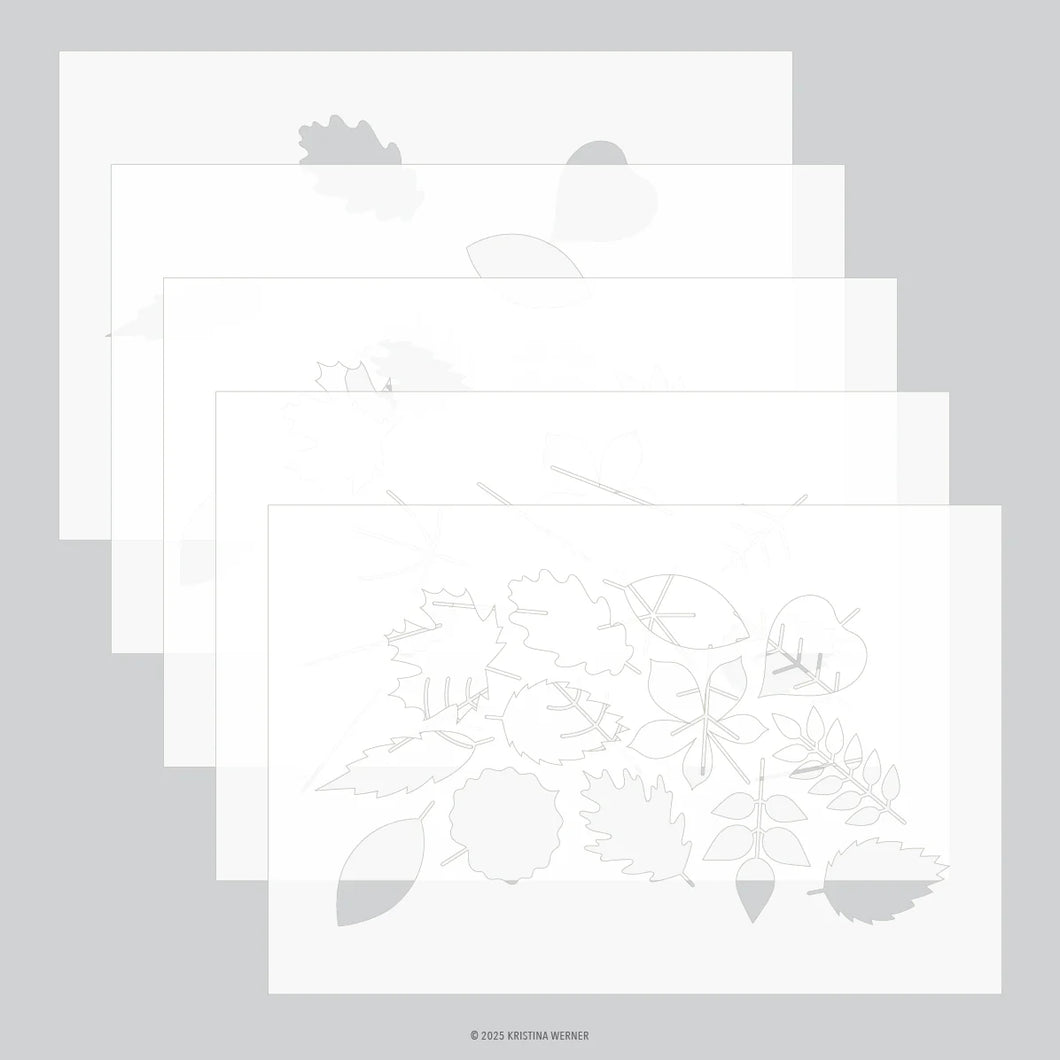 Stencils: Kristina Werner with Concord & 9th-Thankful Leaves Stencils