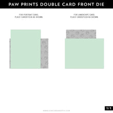 Load image into Gallery viewer, Dies: Concord &amp; 9th-Paw Prints Double Card Front Dies
