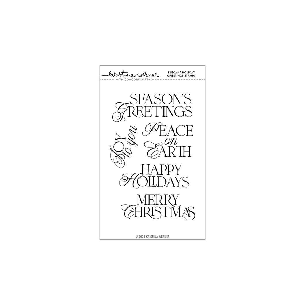 Stamps: Kristina Werner with Concord & 9th-Elegant Holiday Greeting Stamps