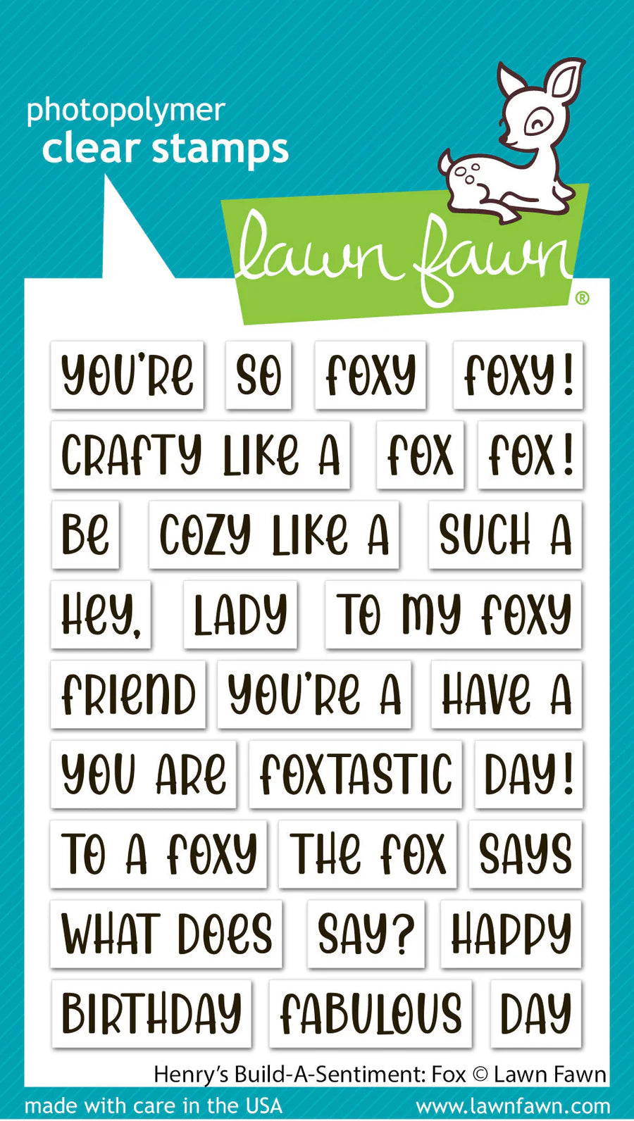 Stamps: Lawn Fawn-Henry's Build-A-Sentiment: Fox