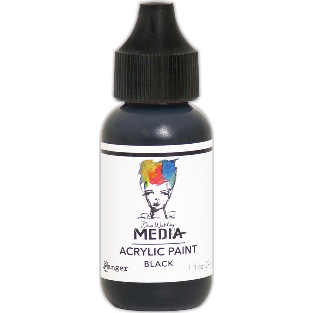 Mixed Media:Dina Wakley -Media Acrylic Paint 1oz-Black