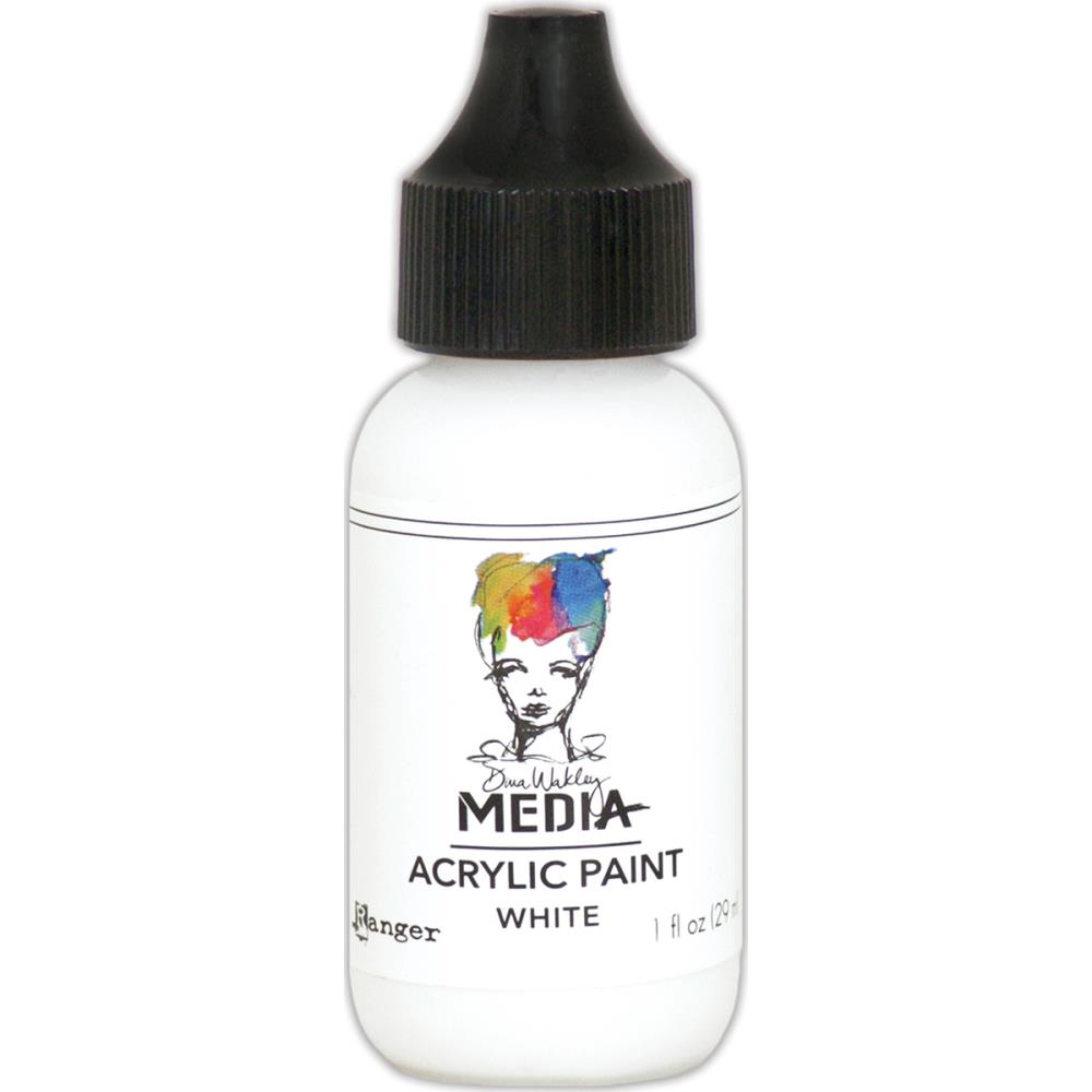 Mixed Media: Dina Wakley Media -Acrylic Paint 1oz-White