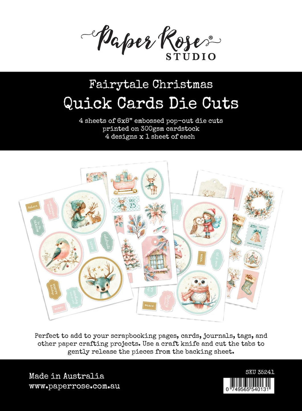 Embellishments: Paper Rose Studio-FAIRYTALE CHRISTMAS 6X8