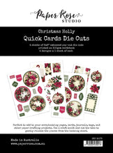 Load image into Gallery viewer, Embellishments: Paper Rose Studio-CHRISTMAS HOLLY 6X8&quot; QUICK CARDS DIE CUTS
