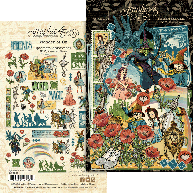 Embellishments: Graphic 45-Wonder of OZ Ephemera Assortment