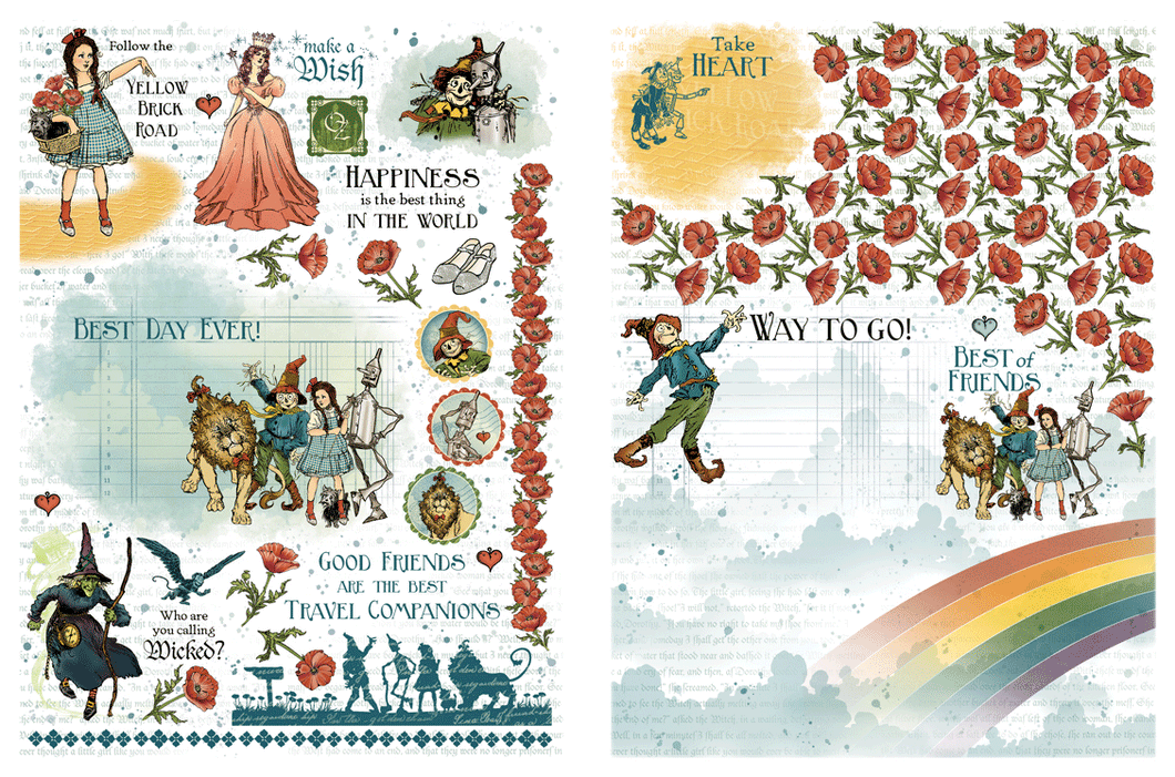 Embellishments: Graphic 45-Wonder of Oz Rub-on Transfers