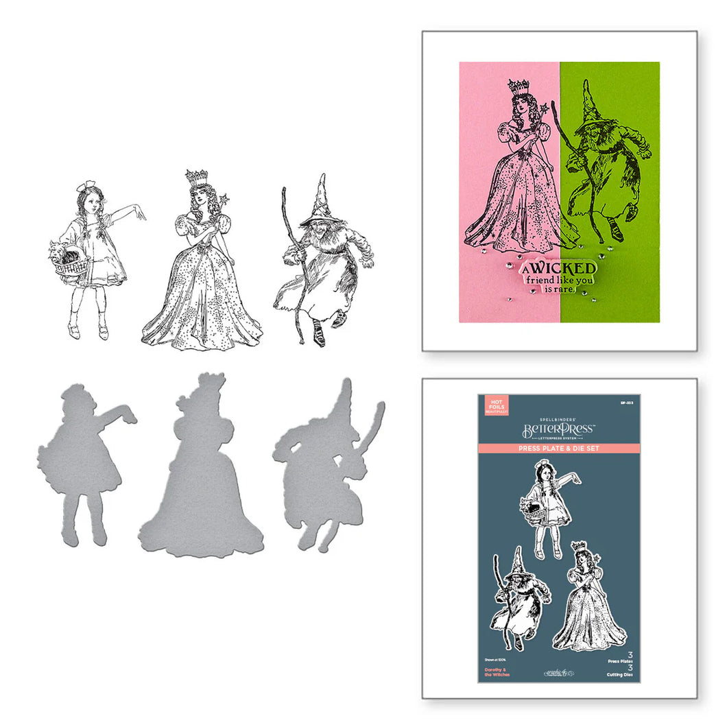 BetterPress: Spellbinders-DOROTHY & THE WITCHES BETTERPRESS PLATE & DIE SET