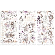 Load image into Gallery viewer, Embellishments: 49 And Market-Echoes Of Time Rub-On Transfer Set-6&quot;X12&quot;
