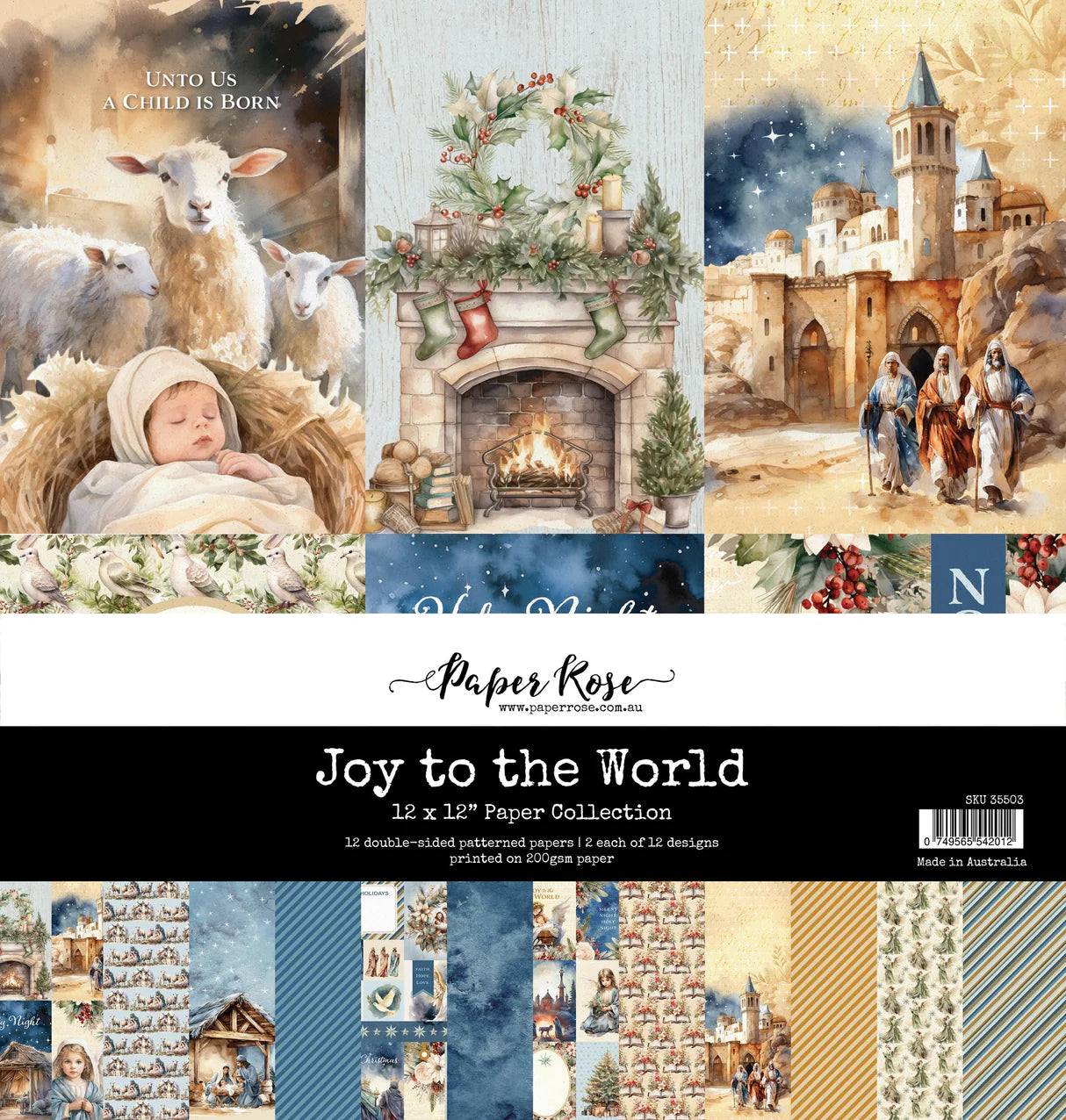 12x12 Paper: Paper Rose Studio-JOY TO THE WORLD PAPER COLLECTION ...