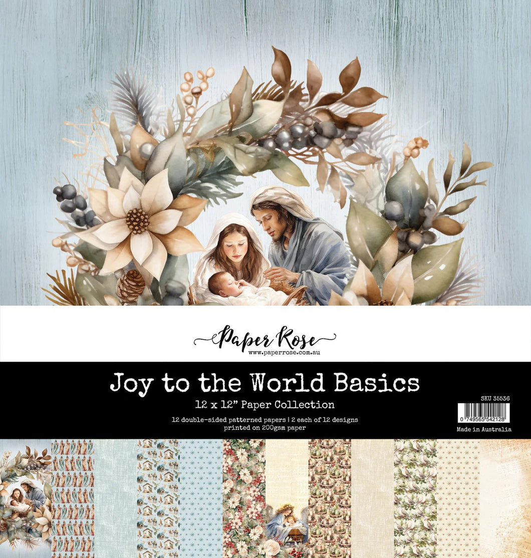 12x12 Paper: Paper Rose Studio-JOY TO THE WORLD BASICS PAPER COLLECTION