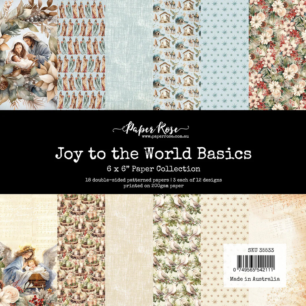 6x6 Paper: Paper Rose Studio-JOY TO THE WORLD BASICS PAPER COLLECTION
