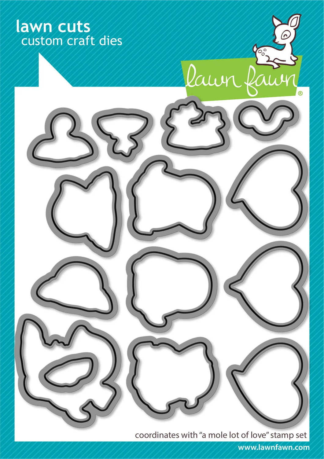 Dies: lawn fawn-a mole lot of love