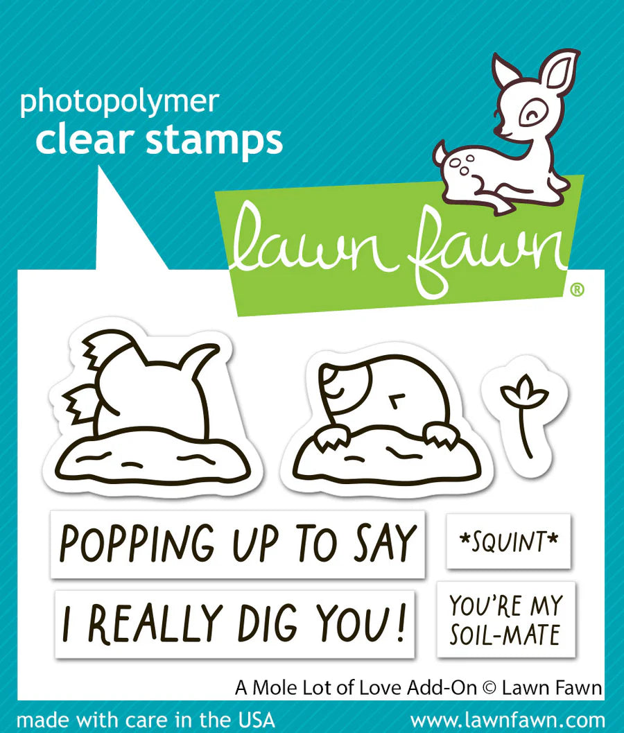 Stamps: lawn fawn-a mole lot of love add-on