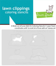Load image into Gallery viewer, Stencils: lawn fawn-a mole lot of love add-on coloring stencils
