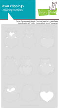 Load image into Gallery viewer, Stencils: lawn fawn-critter conversation hearts coloring stencils
