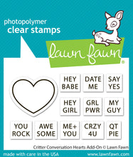 Load image into Gallery viewer, Stamps: lawn fawn-critter conversation hearts add-on

